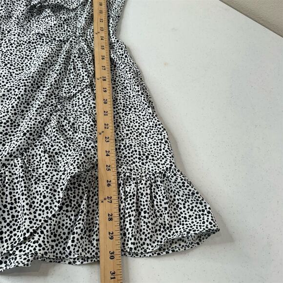 Princess Polly Ruffle Mini Dress Black White 0 Fairy Whimsy Romantic Punk - Picture 10 of 12